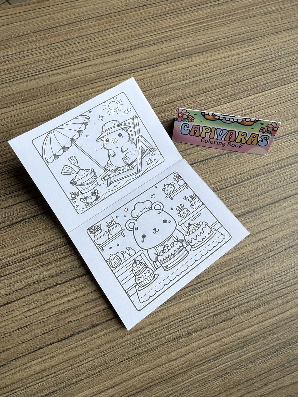 Arquivo de Corte Kit para Colorir Capivara 9