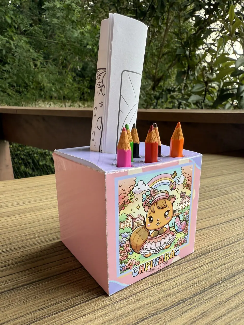Arquivo de Corte Kit para Colorir Capivara 11