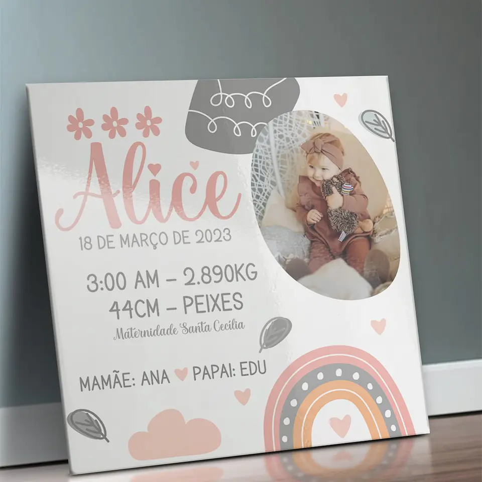 Arquivo Digital Kit Azulejo ou MDF Meu Nascimento 2