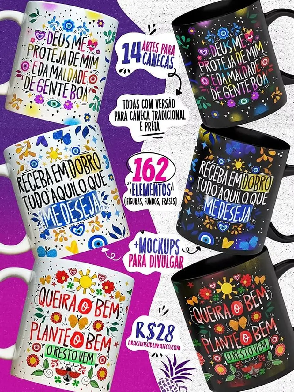 Arquivo Digital Kit Digital Proteção Canecas 3