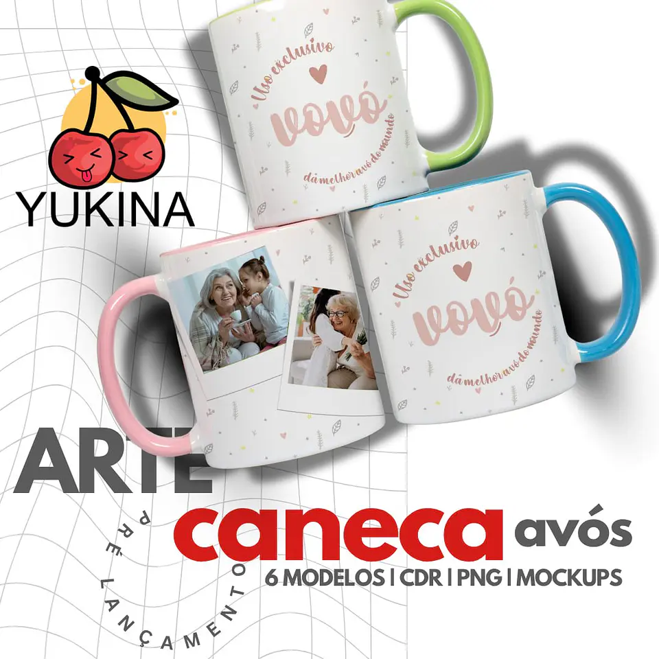 Arquivo Digital Combo Dia dos Avós Caneca e Azulejo 2