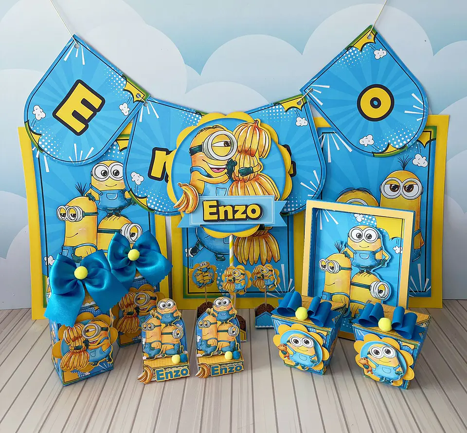 Arquivo de Corte Kit Festa Minions 1