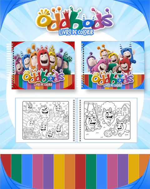 Arquivo Digital Livro de Colorir Oddbods