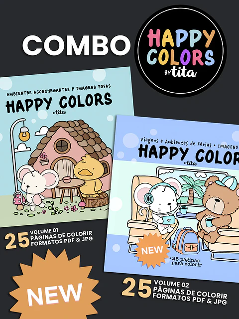 Arquivo Digital Happy Color Volume 1 e 2