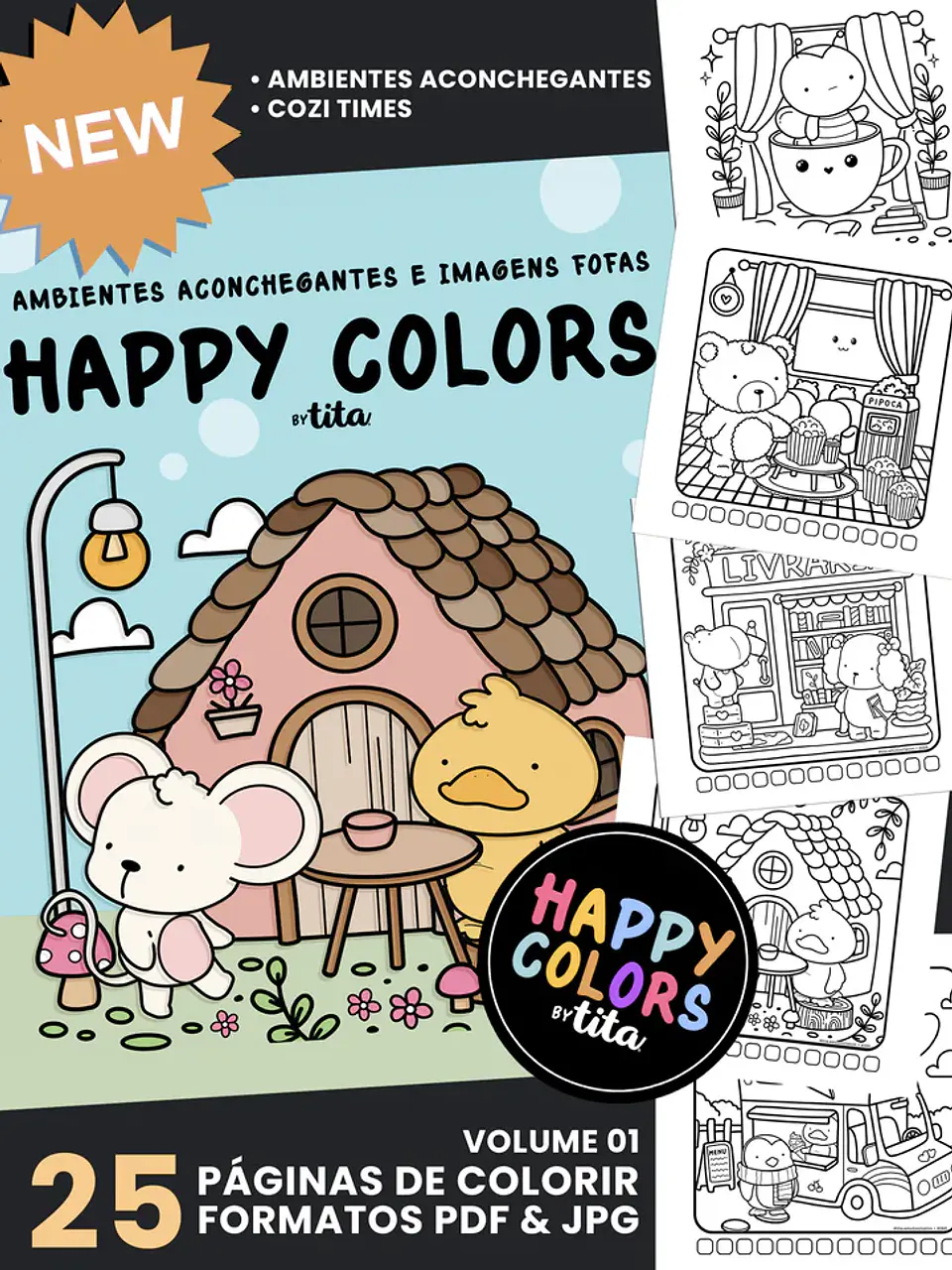 Arquivo Digital Happy Color Volume 1 e 2 3