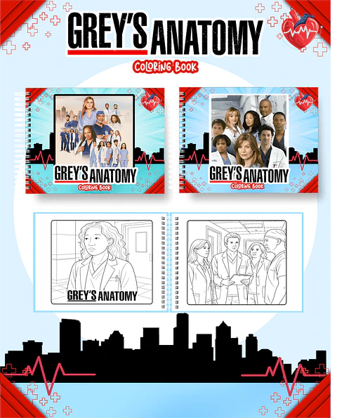 Arquivo Digital Livro de Colorir Greys Anatomy