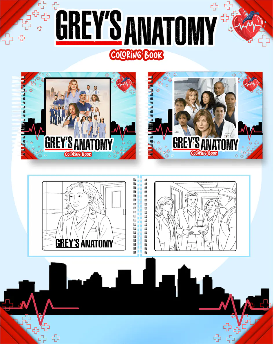 Arquivo Digital Livro de Colorir Greys Anatomy 1
