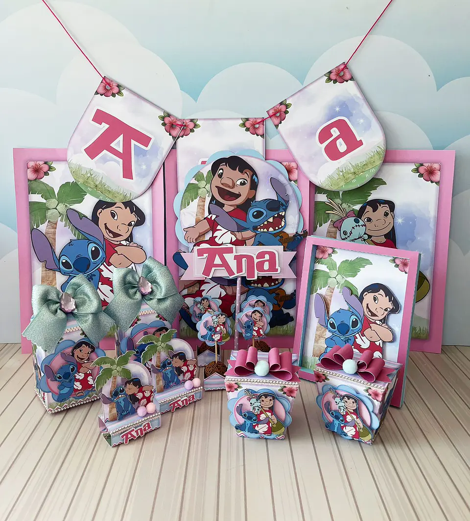 Arquivo de Corte Kit Festa Lilo e Stitch 1