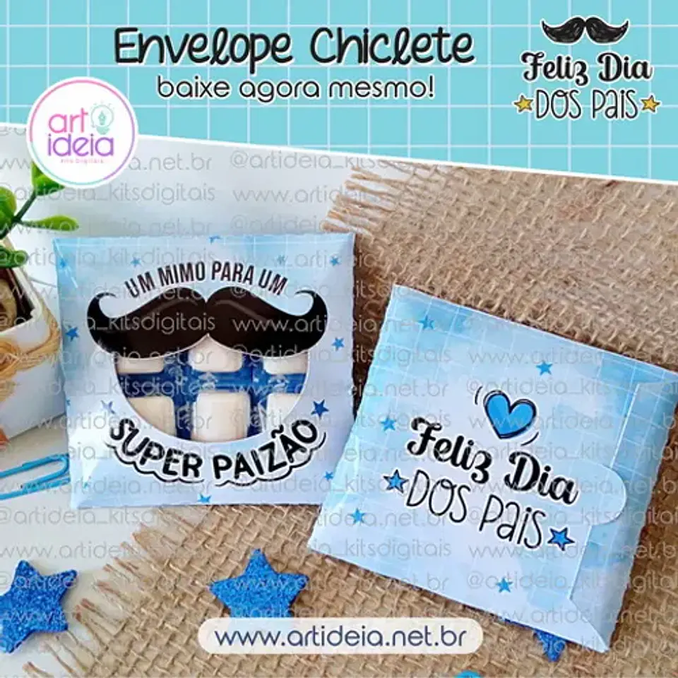 Arquivo de Corte Dia dos Pais Envelope Chiclete 1