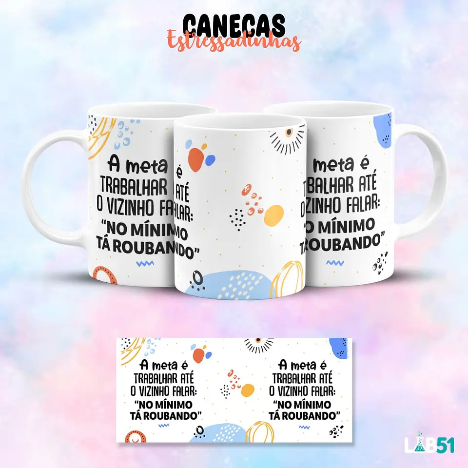 Arquivo Digital Pack Canecas Estressadinhas 4