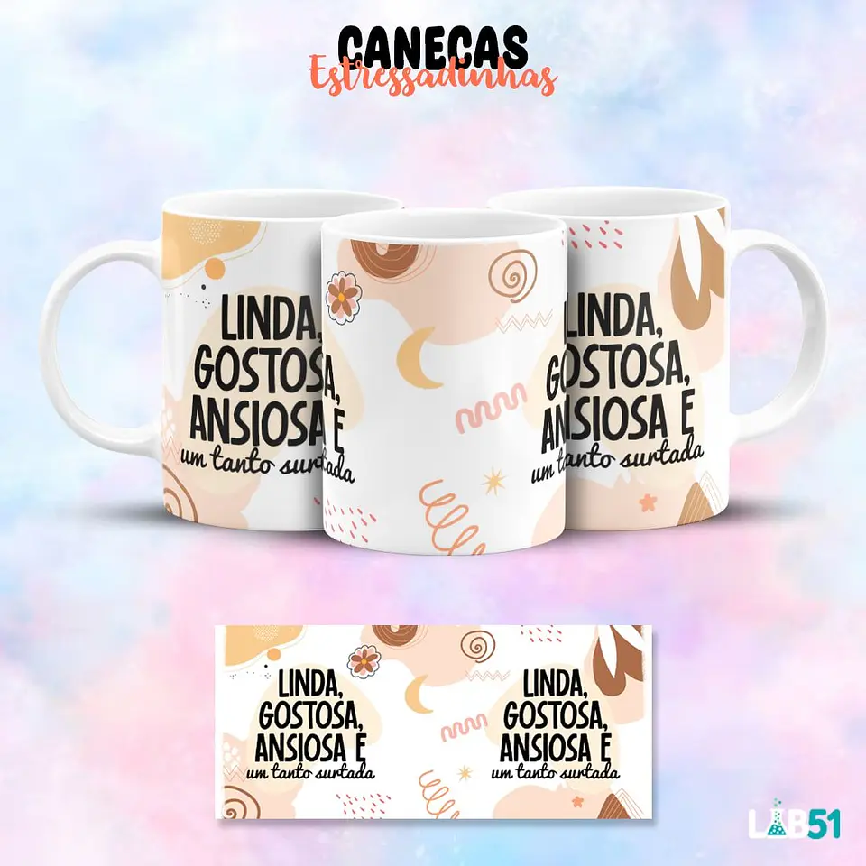 Arquivo Digital Pack Canecas Estressadinhas 5