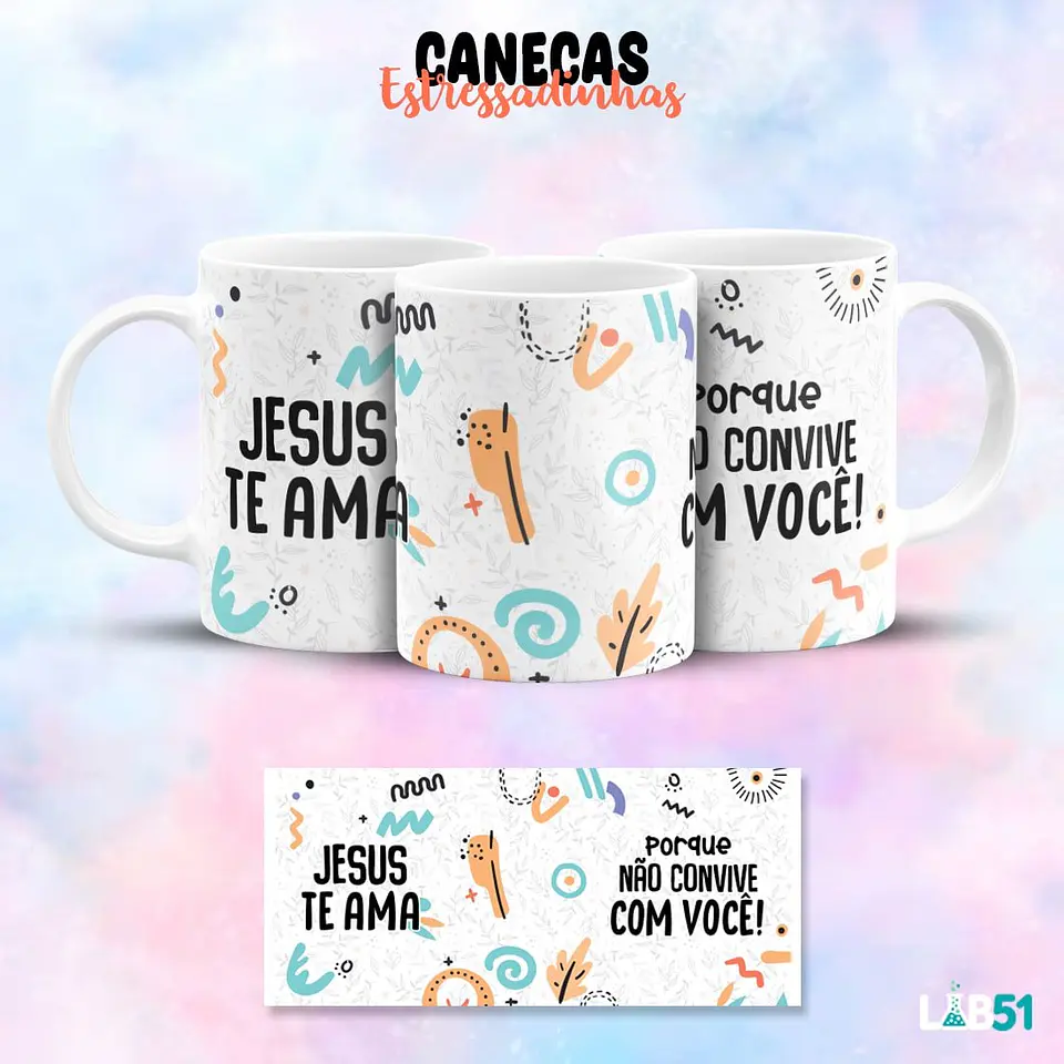 Arquivo Digital Pack Canecas Estressadinhas 10