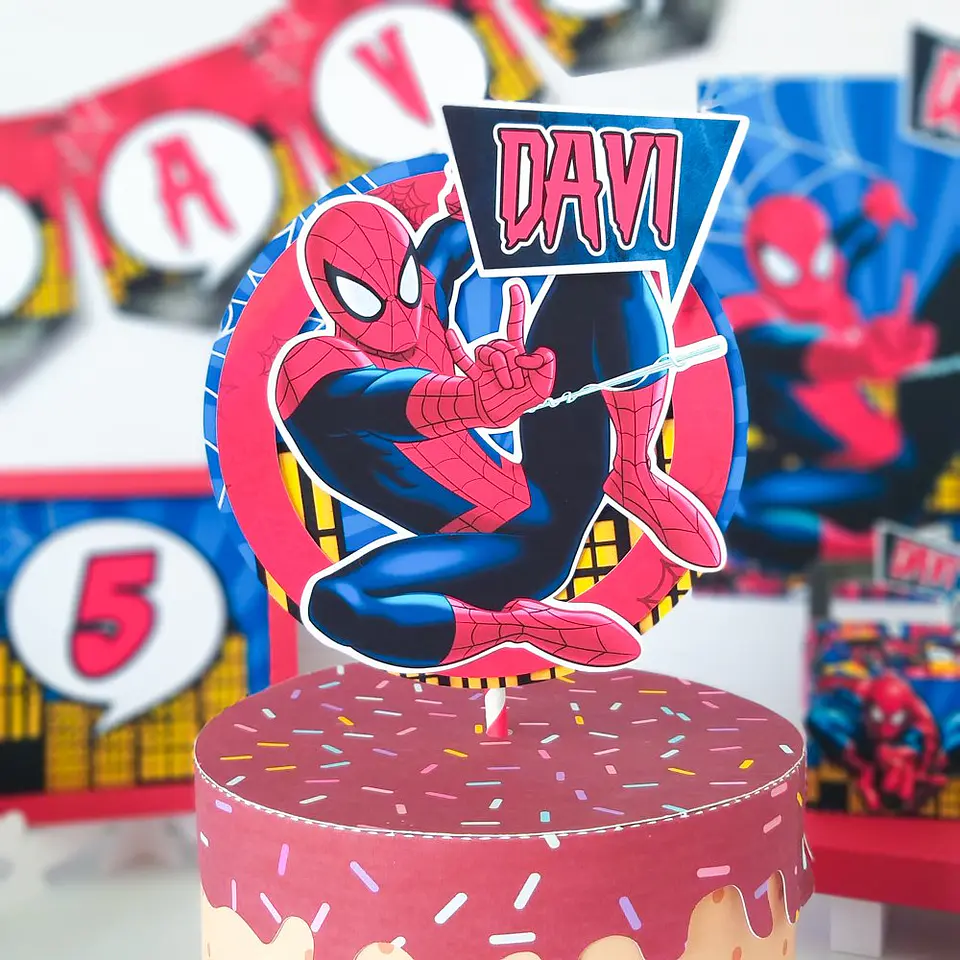 Arquivo de Corte Kit Festa Homem Aranha 6