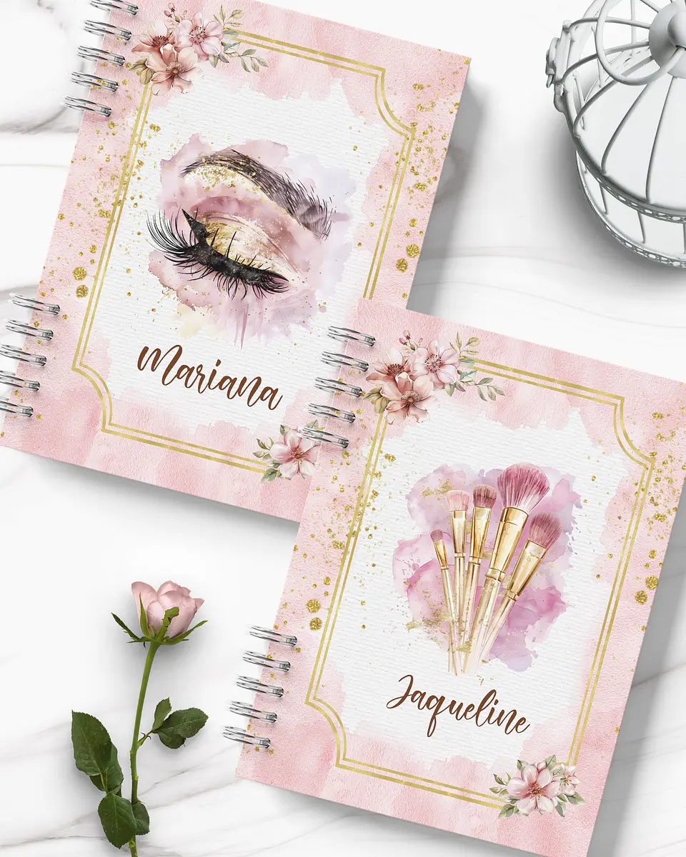 Arquivo Digital Kit 12 Capas e Miolo Pautado Coleção Glamour 3