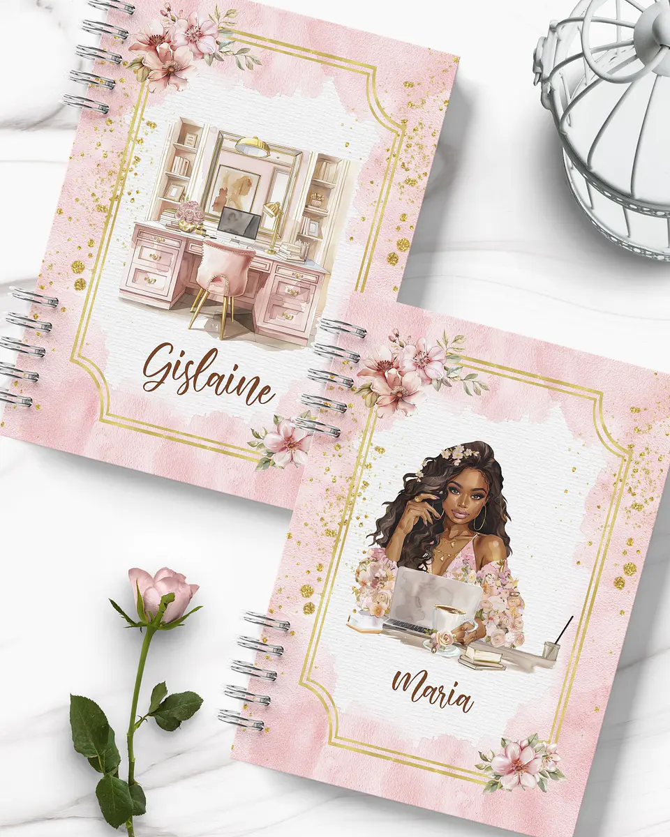 Arquivo Digital Kit 12 Capas e Miolo Pautado Coleção Glamour 5