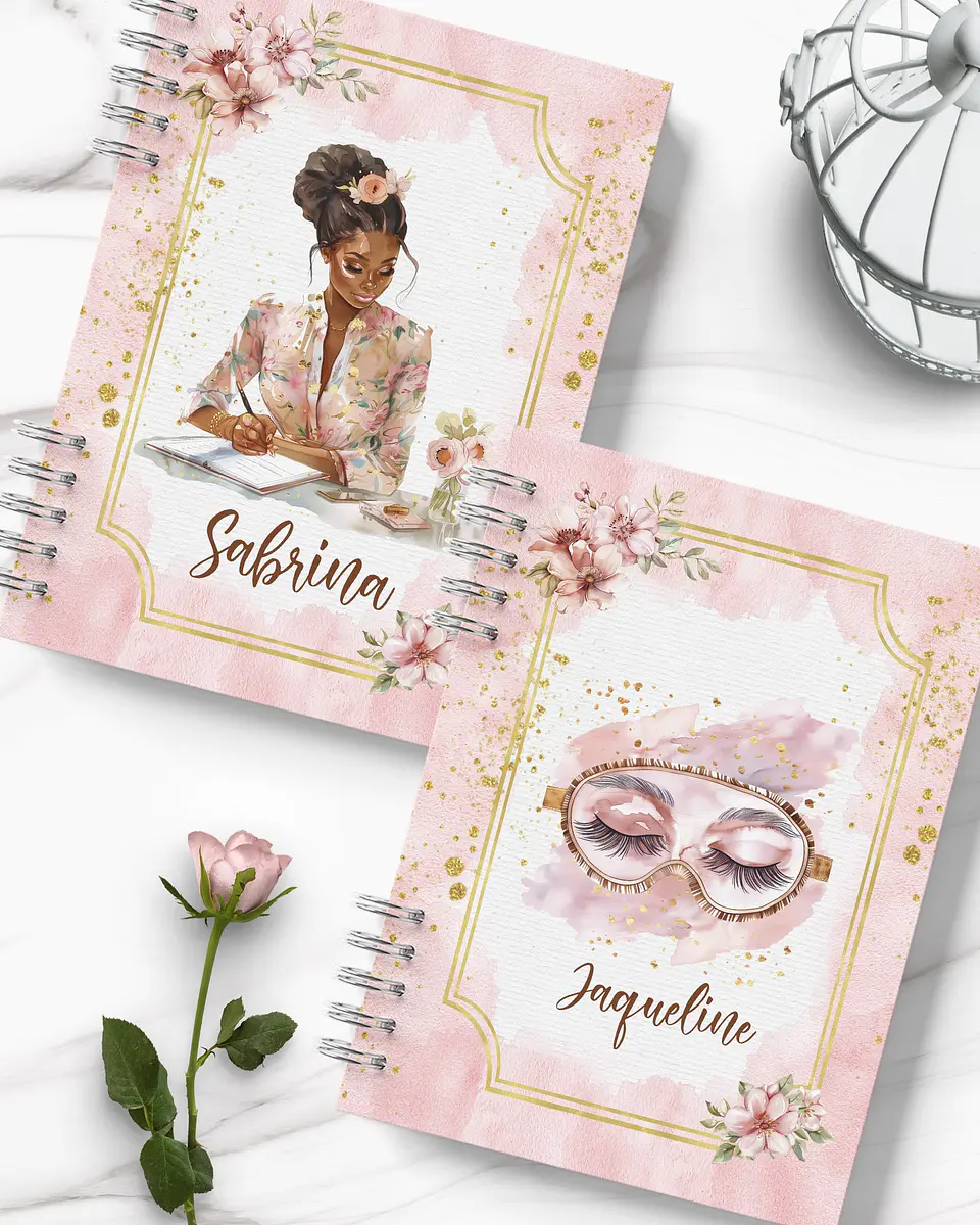 Arquivo Digital Kit 12 Capas e Miolo Pautado Coleção Glamour 6