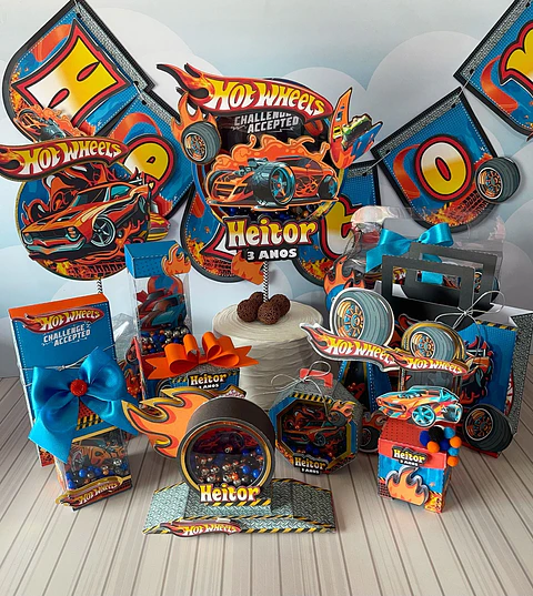 Arquivo de Corte Kit Festa Hot Wheels