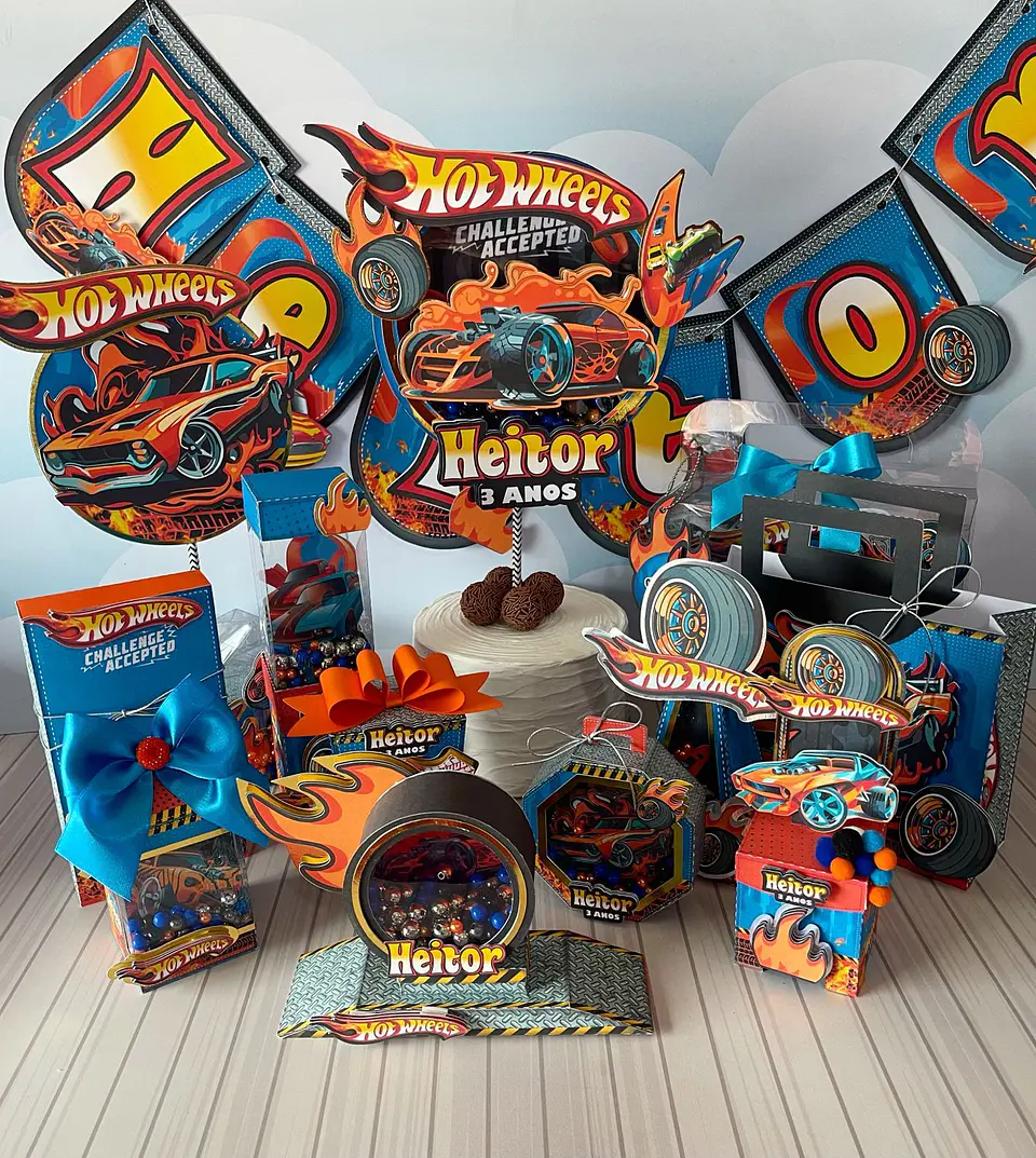 Arquivo de Corte Kit Festa Hot Wheels 1