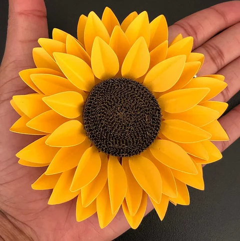 Arquivo de Corte Molde Flor de Papel Girassol