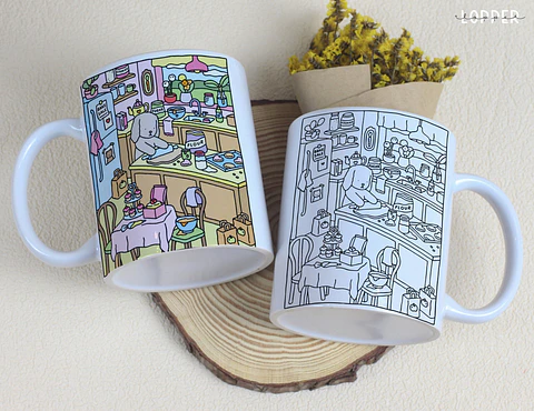 Arquivo Digital Caneca para Colorir Bobbie Goods