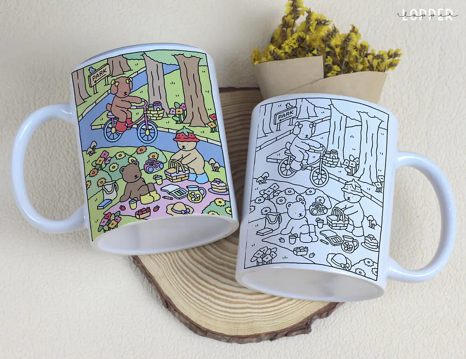 Arquivo Digital Caneca para Colorir Bobbie Goods 3