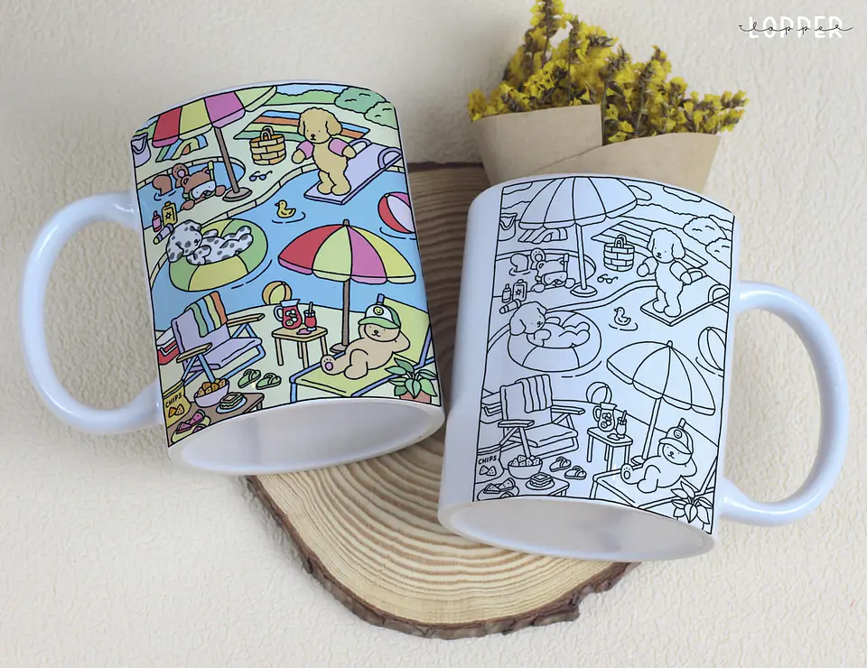 Arquivo Digital Caneca para Colorir Bobbie Goods 4