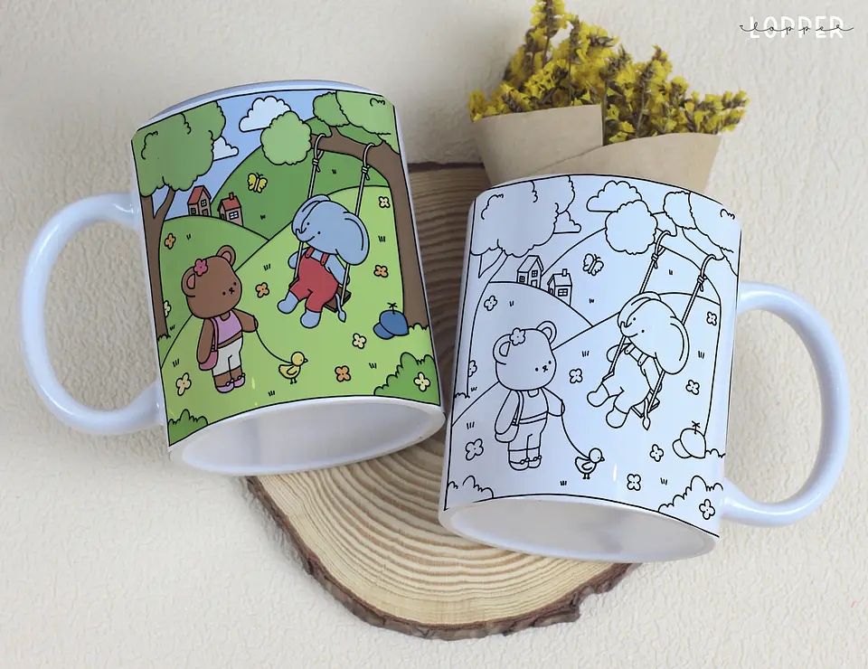 Arquivo Digital Caneca para Colorir Bobbie Goods 6
