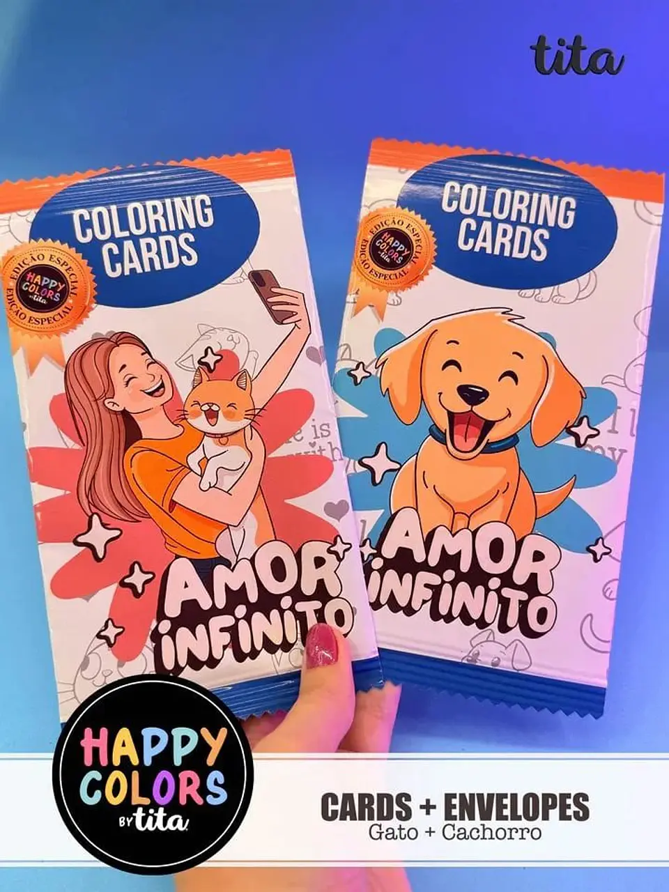 Arquivo de Corte Cards + Envelopes Gatos e Cachorros 3