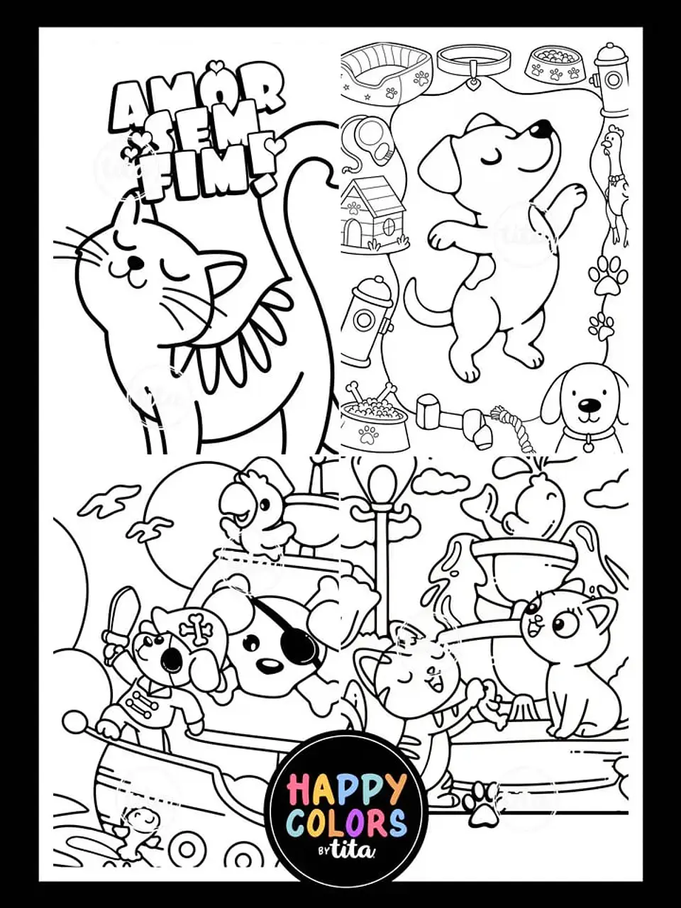 Arquivo de Corte Cards + Envelopes Gatos e Cachorros 6