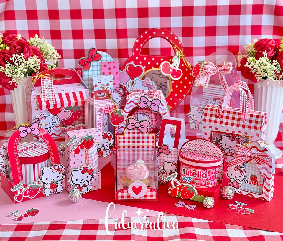 Arquivo de Corte Kit Festa Hello Kitty 1