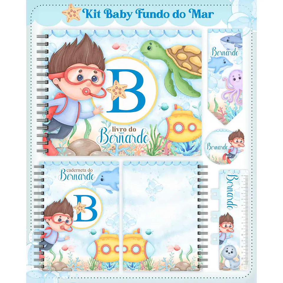 Arquivo Digital Kit Baby Fundo do Mar 1