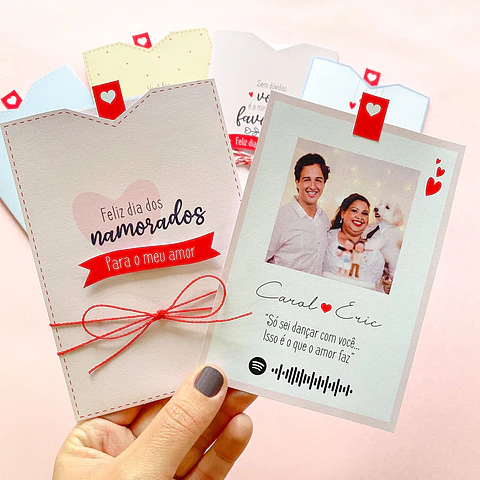 Arquivo de Corte Dia dos Namorados Cartão com Foto e Spotify
