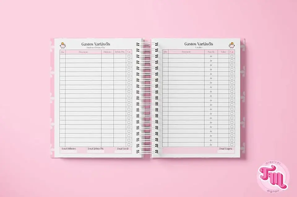 Arquivo Digital Planner Financeiro Permanente 5