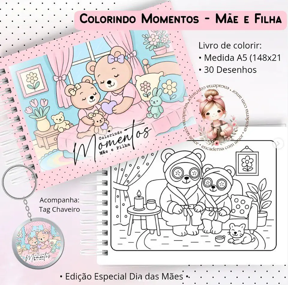 Arquivo Digital Colorindo Momentos Mãe e Filha 1