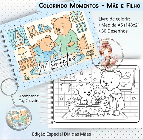 Arquivo Digital Colorindo Momentos Mãe e Filho