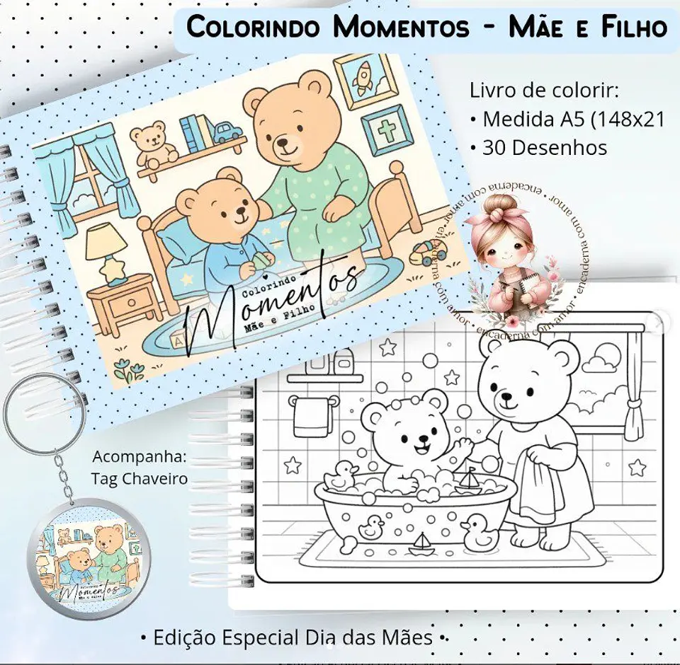 Arquivo Digital Colorindo Momentos Mãe e Filho 1