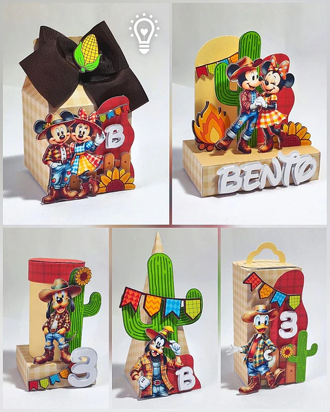 Arquivo de Corte Festa Junina Minnie e Mickey