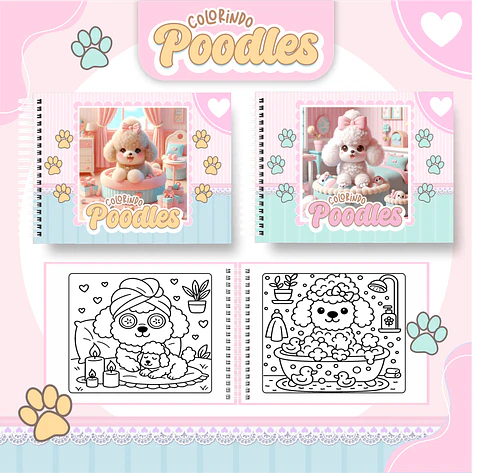 Arquivo Digital Livro de Colorir Poodle