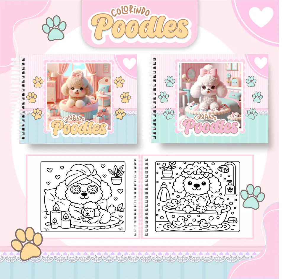 Arquivo Digital Livro de Colorir Poodle 1