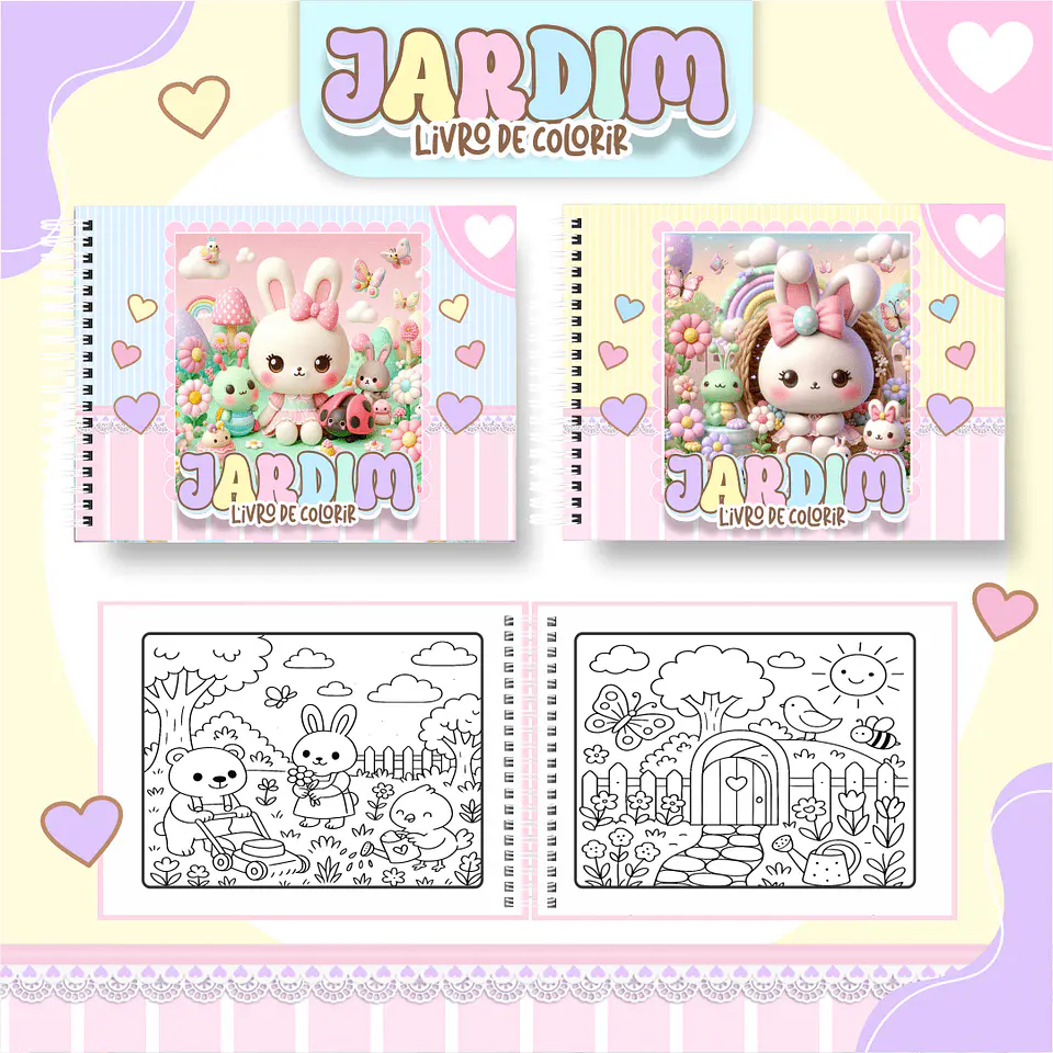 Arquivo Digital Livro de Colorir Jardim Fofo 1