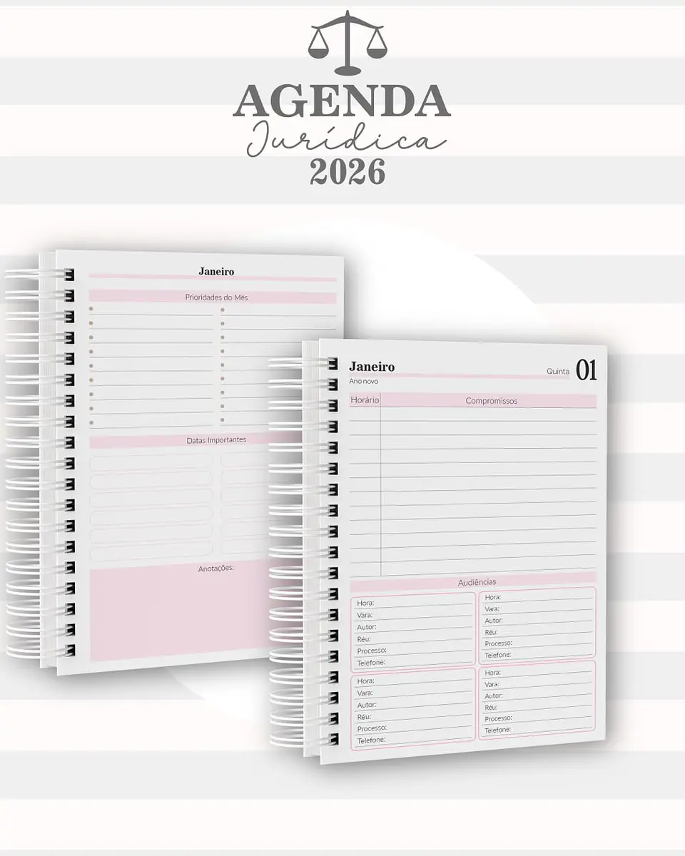 Arquivo Digital Encadernação Agenda Juridica 2026 8