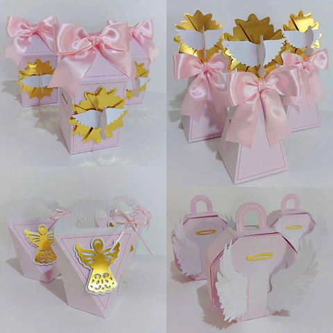 Kit Batizado Rosa e Dourado