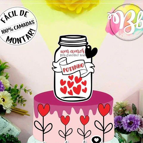 Arquivo de Corte Topo Amor no Potinho Dia dos Namorados