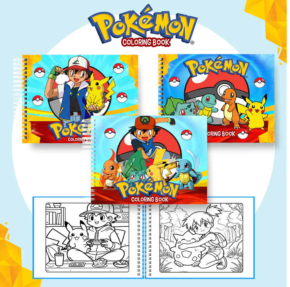 Arquivo Digital Livro de Colorir Pokemon 1