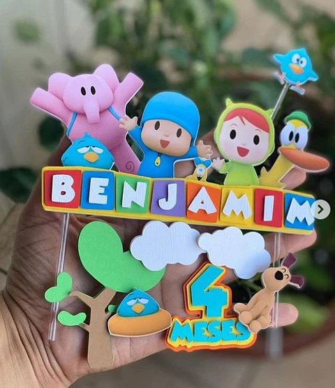 Arquivo de Corte Topo de Bolo Pocoyo