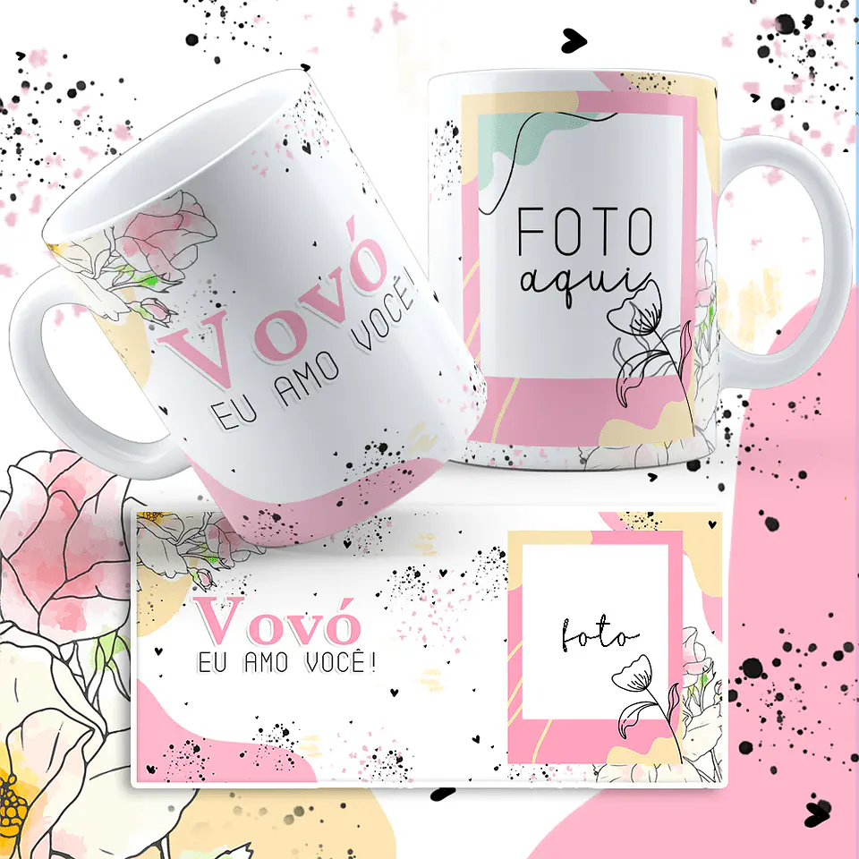 Arquivo Digital Sublimação Canecas Familia e Dindos 9