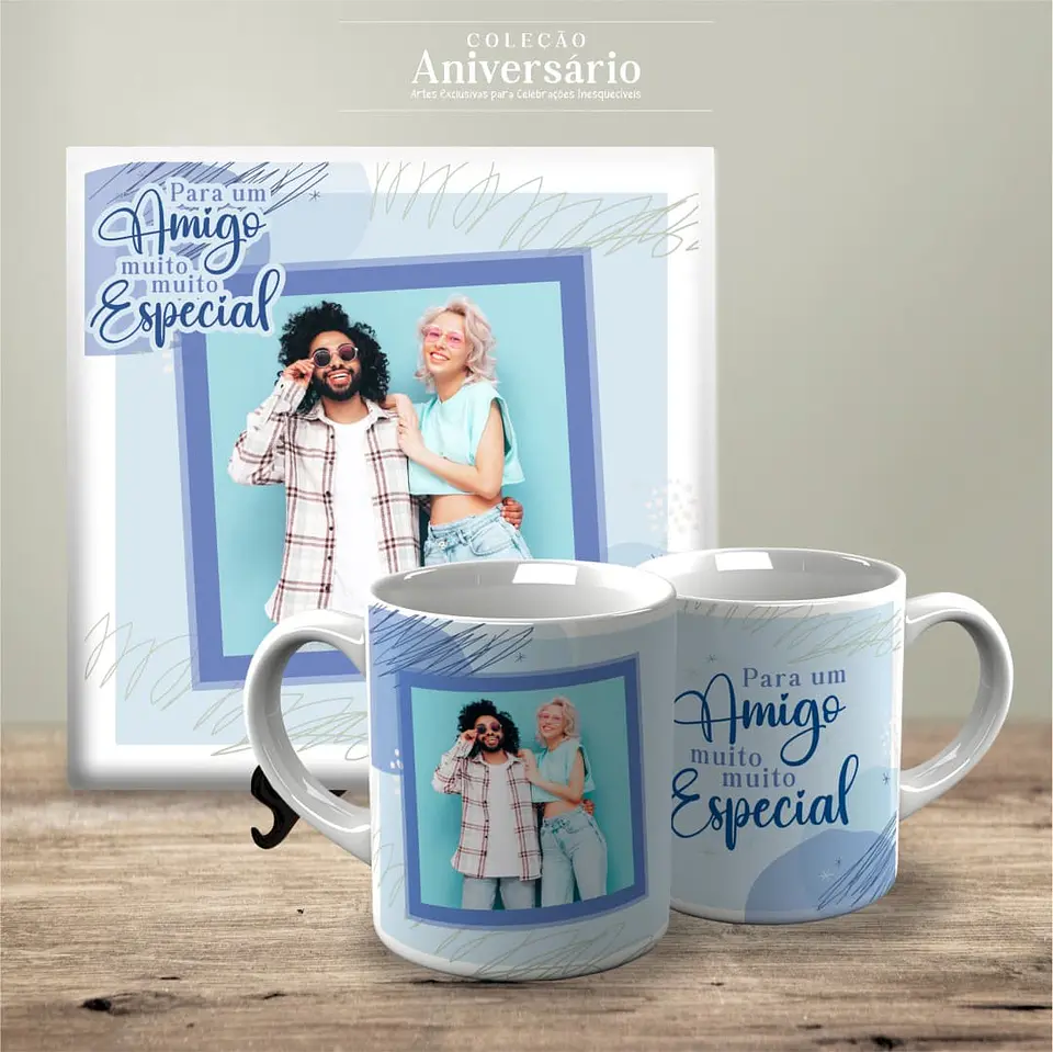 Arquivo Digital Sublimação Canecas e Azulejos Coleção Aniversario 5
