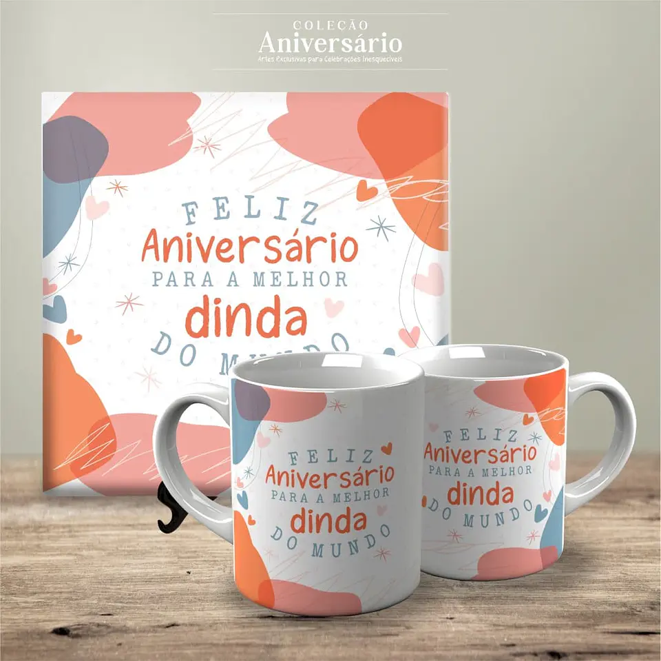 Arquivo Digital Sublimação Canecas e Azulejos Coleção Aniversario 7