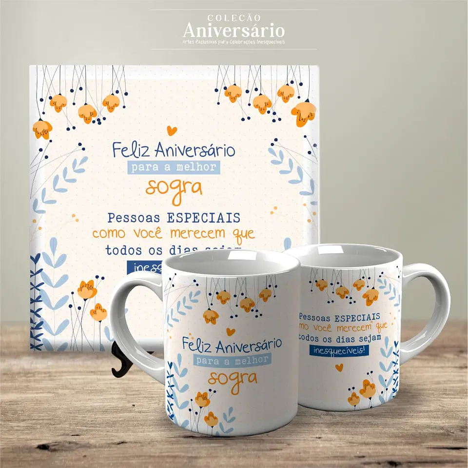 Arquivo Digital Sublimação Canecas e Azulejos Coleção Aniversario 10