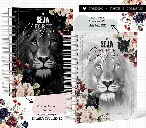 Arquivo Digital Caderno A5 Forte Corajosa